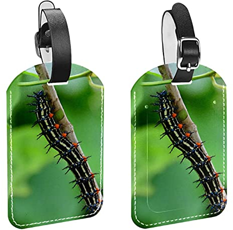 Caterpillar Reisegepäckanhänger 2er-Set Handtasche Koffer ID-Etiketten Tasche und Gepäckanhänger mit Sicherheitsgurt