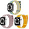 chinbersky Sportschlaufen-Armbänder, kompatibel mit Apple Watch, 38 mm, 40 mm, 41 mm, verstellbares, dehnbares, elastisches Nylon-Ersatzband für iWatch Serie 7/6/5/4/3/2/1/SE, 3 Stück