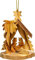 SIKORA BS-OH Baumschmuck Olivenholz Anhänger aus Bethlehem - 28 Modelle wählbar, Olivenholz:No.8 3D-Krippe H ca 8.5cm