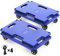 SOLEJAZZ Mobile Mobile Dolly Connectable, 440 LBS Capacity Mobile Piano Dolly, Sturdy 4-Wheel Moving Trolley for Moving Heavy Furniture, Blue, Pack of 2