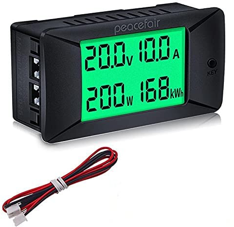 Jadeshay Voltometro Amperometro,200A 0~300V Digitale Misuratore di Tensione Corrente Misuratore di Potenza del Contatore di Energia con LCD da Pannello