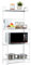 COSTWAY Estante de Cocina Almacenamiento de 4 Niveles Soporte de Microondas con Marco de Metal Estante Independiente (Blanco)