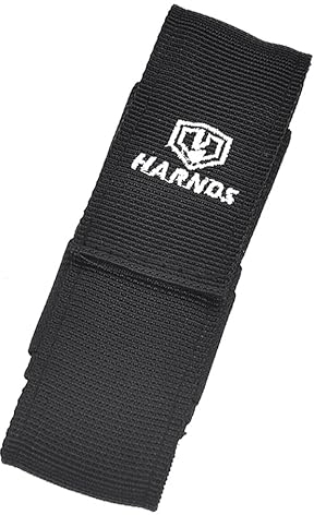 Harnds AK4010 Nylonscheide Messerhalter mit Gürtelclip Elastische Seitenteile Schwarze Messertasche Multi Tool Holster, Messerscheiden