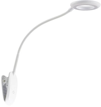 PRIOS Table Lamp Harumiwith USB Socket dimmable (Modern) in White for e.g. Office & Workroom (1 Light Source,) from clamp Light, Clip-on Reading lamp