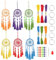 INFUNLY 6 Set Mini Traumfänger Kit DIY Traumfänger Making Kit Regenbogen Farbe Handgemachte Kleine Traumfänger für Tasche Anhänger Auto Innenraum Rucksack Charm
