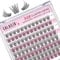 CALAILIS Wimpern Einzeln, 96 Pcs DIY Einzelne Wimpern Für Die Selbstanwendung Von Lash Extesnion Zu Hause, 10-16mm D Curl Cluster Individual Lashes (HD01-MIX)