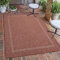 Carpetsale24 Outdoor Teppich Wetterfest 200x300 (200 x 290 cm) Sisal Optik Rot - Teppich Waschbar, Wasserfest, Pflegeleicht, Flachgewebe - Ideal für Balkon, Garten, Terrasse und als Küchenteppich