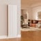EMKE 1600 x 450 mm Radiator Cover White Vertical Radiator Tall Radiator Wall Mounted Modern Single Flat Panel Radiators Central Heating Radiator Bathroom Radiators for Bedroom Sitting Room