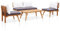 BULANED 4-TLG. Garten-Lounge-Set mit Auflagen, Balkonmöbel, Balkon Möbel, Garten Möbel, Gartenlounge, Balkon Lounge, Balkon Sitzgruppe, Massivholz Akazie