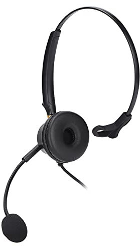 ASHATA Business-Kopfhörer,Telefon-Headset 2,5-mm-Business-Headset mit Noise Cancelling-Mikrofon und Audiosteuerung,für Callcenter-Agenten,Telekom-Marketing und -Vertrieb