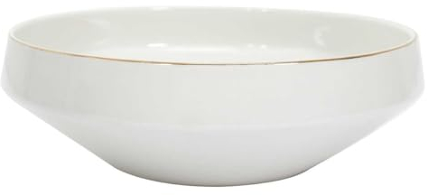 Saladier en Porcelaine Ø25cm avec Liseré Doré
