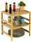 Relaxdays Juego de 2 Unidades Set 2 Estantes para Armarios de Cocina, Bambú, 20 x 35,5 x 30,5 cm, Repisa para Encimera y Despensa, Natural