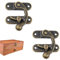 Antico Hasp, 2 Pezzi Bronzo Hasp, Gancio a Scatto Hasp, Scatola di Legno Hasp, Hasp Antico Legno, Antico Hasp Gancio, Gancio Destro in Antico Bronzo, per Cassette di Legno Armadi Portagioie,43 x 37 mm