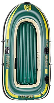 WolFum Großes Kajak, Schlauchboot, 3 Personen, geeignet zum Angeln, Sitzkajak, Tragfähigkeit 200 kg