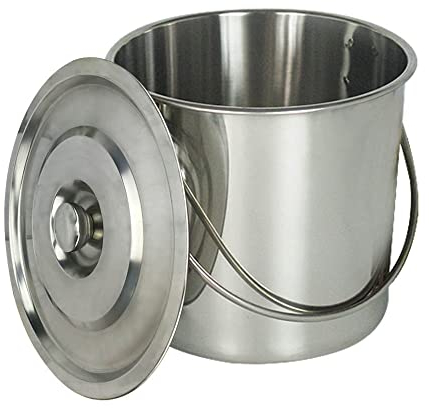 Donened Olla para inducción, olla con asa y tapa, de acero inoxidable, para cocina, industria, catering, etc. (12 L)