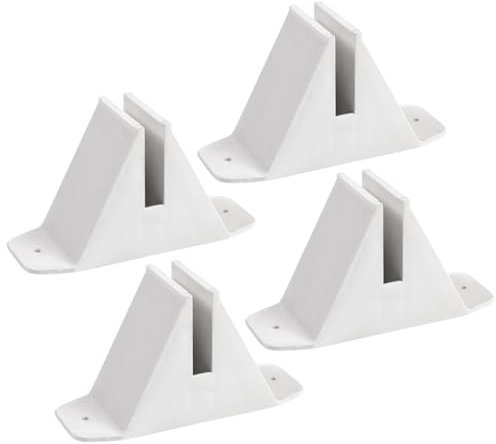 Gatuida Garden Fence Bases: 4pcs Plastic Fence Bases Support Holder Garden Trellis Stand Base Fence Support Privacy Screen Holder Lawn Fence Accessories
