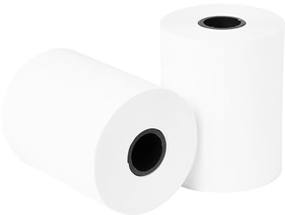 Commerline Thermorollen 57mm x 45mm x 12mm, 25 Meter, 50 Rolle, Ec rollen, Bonrollen Ec gerät, Thermopapier, Kassenrollen