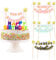 Amaxiu 6 Stück Wimpelketten Happy Birthday Tortenstecker, Alles Gute zum Geburtstag Wimpelkette Kuchen Topper happy birthday tortendeko Gold Stern Flagge Banner zum Jungen Mädchen Geburtstagsfeier