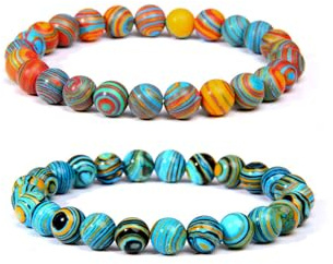 YIWEIYA 2 Pcs 8mm Natural Stone Bracelet for Women Lovely Beaded Bracelet For Women's Gifts Birthday Mother's Day Gifts (with gift box)