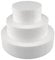 Cake Company Torten Dummy Set 3 Etagen | 24cm hohe, hochwertige Styropor Torte | Deko-Torte ⌀20, 15, 10cm - 8cm Hoch | weiß (3 Stöckig)