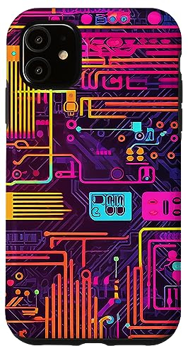 Carcasa para iPhone 11 Chip de placa base Cyberpunk Gaming