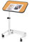 LIFEZEAL Beistelltisch mit Rollen, Betttisch Höhenverstellbar, Pflegetisch 180° Drehbar, Laptoptisch Stehend in C-Form, Krankentisch für Schlafzimmer Wohnzimmer, 61 x 43,5 x 73-93 cm (Natur)