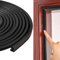 Negro Burlete Para Marcos de Puerta y Ventana 10 x 12 mm Autoadhesiva Tira Sellado Puerta Junta de Goma para Puertas, Puerta de Entrada, Marco de Puerta, Longitud Total 6 m