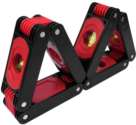 Tiardey Multi-Function Foldable Level,28.3 Inch Multi-Angle Measuring Woodworking Tools with 4 Easy-Read Level Bubbles 45°/90°/180°