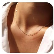 ZHESHY Gold Silber 925 Kette Damen 14K Vergoldete Chain Halskette Silberkette 925 Ohne Anhänger Glitzernde Schlangenkette Singapurkette Ankerkette Perlen Verstellbare Choker Goldkette Schmuck Frauen