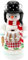 Dekohelden24 Holz Rauchfigur, Räucherfigur Schneemann, Räuchermännchen, Räuchermann als Schneemann Oma mit qualmenden Kuchen und Nudelholz in der Hand in weiß/bunt, L/B/H 8 x 6,5 x 17 cm.