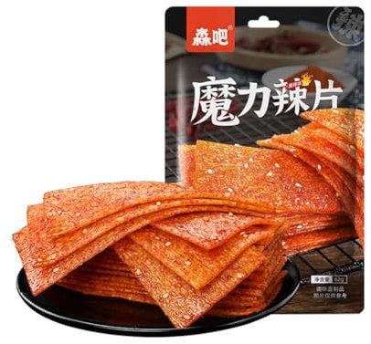 WSYLS Snacks Épicés Chinois Végétariens Collations De Fête Collations Occasionnelles Collations Épicées Nourriture Piment Diable Latiao Rayures Épicées (Tranches épicées)