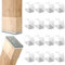 Rectangle Chair Leg Protectors for Hardwood Floors,16 PCS Silicone Covers to Protect Wood Tile Floors Felt Pads Furniture Leg Caps Reduce Noise. Easy to Move.(Clear,1 x 3 Inch,Rectangular)