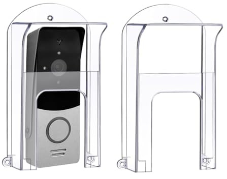 Osmond 2Pcs Transparent Plastic Doorbell Rain Cover Doorbell Waterproof Protector Doorbell for Ring 1/2/3/4/Pro/Pro 2/