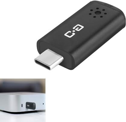 Mini microfono USB C per Mac mini M4/M4 Pro e MacBook, plug and play | Microfono a condensatore compatto con audio chiaro, design portatile per lavoro e studio