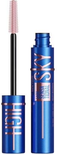 Maybelline New York Sky High Mascara für extreme Länge & volles Volumen mit Bambusextrakt & Tower Flex Bürste, Edles Dunkelblau für strahlende Augen, Nuance: Navy Records, 7,2 ml