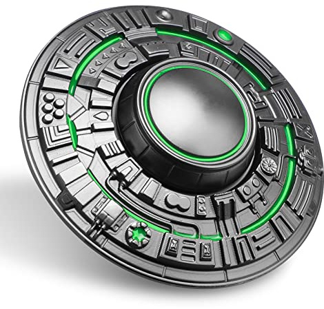 Metall Fidget Spinner UFO Design | Hochwertiger Handkreisel aus Metall mit Hochleistungs-Kugellager | Langlebig, Leise & Perfekt Balanciert | Anti-Stress Spielzeug für Erwachsene & Kinder (Silber)