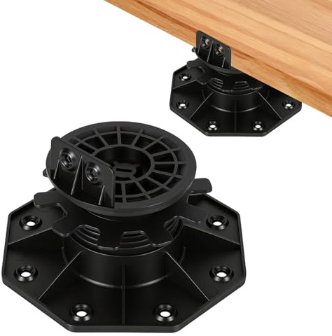 Peviasot Stelzlager Höhenverstellbar, 10 Stück 40-70mm Terrassenlager mit Gefälleausgleich 5% Stelzlager Stellfuß, für Terrassenplatten-Unterkonstruktion Holz, WPC und Stein