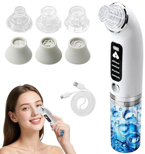 Aspirateur Point Noir Extracteur de Comédons Professionnel | Nettoyeur de Pores Électrique pour Soin du Visage, Traitement de l'Acné avec Sondes et Modes Réglables, Rechargeable USB