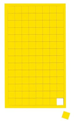 MAUL Magnete Quadrat (112 Stück) | Kleine Magnete für Magnettafel, Kalender und Whiteboard | Magnete bunt | Magnete klein 1x1 cm (LxB) | Magnete beschriftbar mit Marker | Gelb