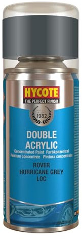 Hycote Double Acrylic Aerosol Car Spray Paint, Rover - Hurricane Grey, 150 ml