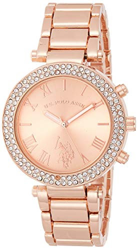 Accutime U.S. Polo Assn. Women's Quartz Rose Gold-Toned Dress Watch (Model: USC40170), Rose Gold, Quartz Movement