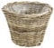 Dehner Pot de Fleurs en rotin, diamètre 35 cm, Hauteur 25 cm, tressé, Gris/Marron