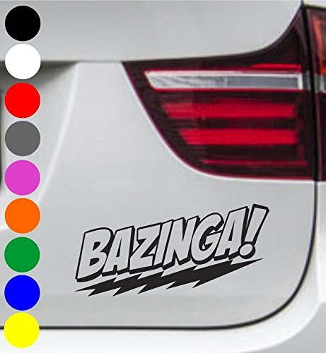 wDesigns Autoaufkleber Bazinga The Big Bang Theory Decal Tuning Aufkleber Sticker