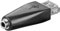 CABLEPELADO Adaptador USB Hembra a Jack Hembra | USB 2.0 hembra tipo A a Jack 3,5 mm hembra de 3 Pines | Hembra a Hembra | Compatible con ipod Shuffle