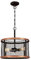 Westinghouse Lighting Dreiflammige Pendelleuchte, Ausführung geölte Bronze mit verwaschener Kupfernote und Gitterschirm, Glas, 1 W, 42 x 42 x 143 cm