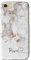 iCaseDesigner Personalised Marble Glitter Flowing Name with Heart Phone Case for Apple iPhone XS Max - 18. Grey Marble with Faux Rose Gold Name