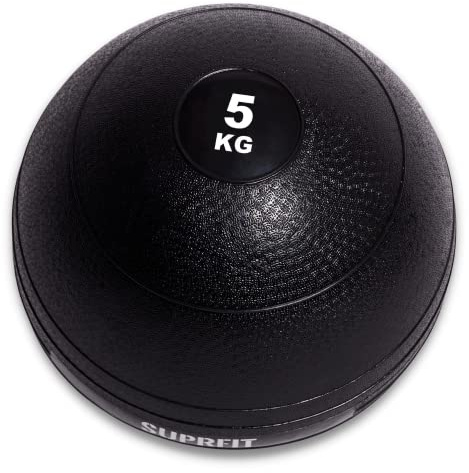 SUPRFIT - Medizinball 5 kg - Speziell gummierter Slamball mit griffiger & Rutschfester PVC Oberfläche - Power Ball für Übungen im Schnellkraft- & Kraftausdauertraining ohne zurückprallen vom Boden