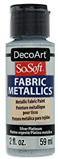 Deco Art SO- Soft Fabric METLC PLA, Silver Platinum, One Size