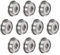 sourcing map F624ZZ Flanschkugellager, 4 mm x 13 mm x 5 mm, doppelt geschirmt, Chromstahl, Rillenkugellager, 10 Stück
