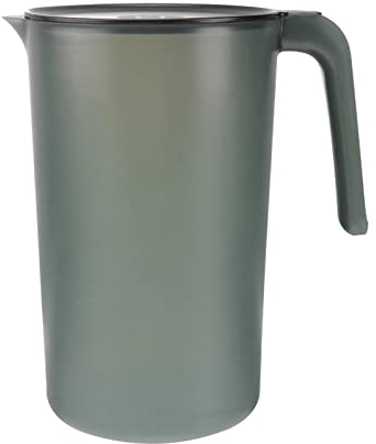 HEMOTON Wasserkrug Mit Deckel 2,5 L Wasserkaraffe Große Kunststoffkrug Wasserkanne Saftkanne Saftkrug Mit Deckel Getränkebehälter für Limonade, Saft, Eistee